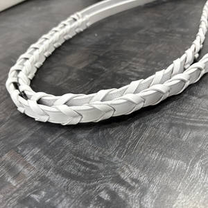 Ensemble de bride de course en cuir de cheval blanc de haute qualité, rênes tressées, plastron, sangle, quincaillerie SS, ensemble complet d'accessoires équestres - Product Image 5