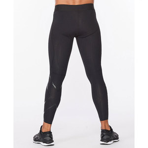 Leggings de compression athlétiques personnalisés pour hommes, conçus sur mesure pour le sport et le fitness, en vente - Product Image 3