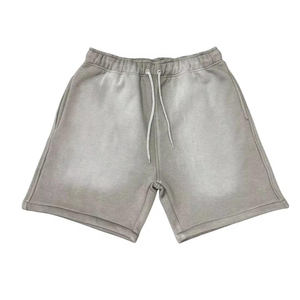 Shorts en coton de couleur unie pour hommes avec cordon de serrage à la taille, décontractés, respirants, style streetwear - Product Image 6