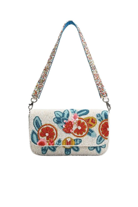 Sac à main brodé de perles de qualité supérieure, motif rose, avec sangle réglable, fait main, multi-usages, couleur et logo personnalisables - Product Image 2