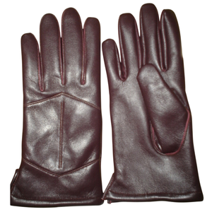 Guantes de Piel de Oveja Genuina Color Borgoña para Hombre con Logotipo Personalizado, Pantalla Táctil, Forro de Algodón Cálido para Invierno, Uso Casual, Conducción y Actividades al Aire Libre - Product Image 4