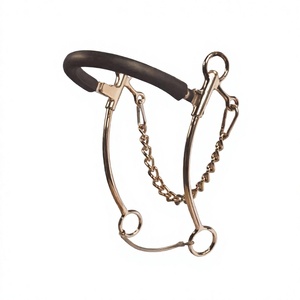 Bocado para Caballo de Acero Inoxidable Pulido con Cadena de Mejillas de 6 Pulgadas - Product Image 4