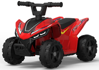 Voiture à pédales pour enfants en bas âge avec musique, lumières LED, suspension à quatre roues, électrique 6V ATV