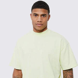 Camiseta Oversize Premium de Poliéster 100% de Alto Gramaje, Lisa Personalizable, Estilo Urbano, Hombro Caído, Cuello Simulado, Hip Hop, Holgada, Lavado Enzimático - Product Image 3