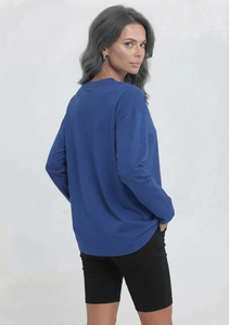 T-shirts 100 % coton surdimensionnés pour femmes, col rond, décontractés, style sportif, streetwear, coupe ample - Product Image 5