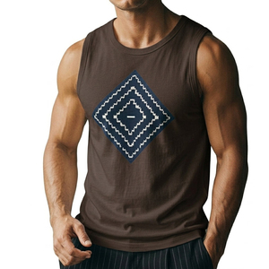 Customizable Mens Muscle Tank <b>Top</b> Wholesale Streetwear Fashion Graphic Sleeveless Shirt For Stylish Wear Casual Look Tank <b>Tops</b> - Product Image 6
