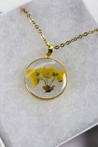 Collar de Clavícula con Flor Eterna de Estilo Animal, Gema del Tiempo, Flor Seca y Espécimen Vegetal, Material de Cuerno, para Cumpleaños, Dropshipping - Product Image 6