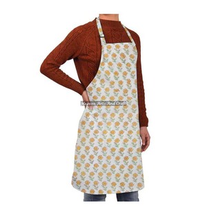 Delantal de cocina de trabajo de lona de diseño personalizado con bolsillo en todo el negocio de impresión completa publicidad regalo promocional delantales Cocina - Product Image 6