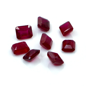 Rubis naturels de Bangkok, octogones calibrés 6x7mm, pierres précieuses de rubis naturelles facettées pour la fabrication de bijoux, prêtes à l'emploi - Product Image 4