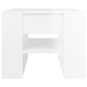 Table basse compacte blanche haute brillance en bois d'ingénierie, style moderne et contemporain - Product Image 3