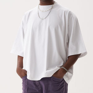 Camiseta Personalizada ODM 100% Algodón con Cuello Redondo para Hombre, Estilo Urbano Holgado para Verano, Ropa de Gimnasio, Tejido Ecológico - Product Image 1