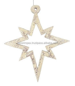 Adornos de metal con acabado Gris de nuevo estilo de adornos de linterna decorativos de festival de hierro y oro y plata - Product Image 3