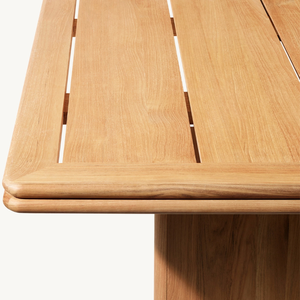 Table rectangulaire en teck au style moderne, idéale pour l'extérieur, résistante aux intempéries - Product Image 4