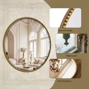 New Trending Handmade Metal Wall Mirror Luxury Elegant Accent Mirror for Modern Hotel Home Bedroom Hallway Entryway Wall <b>Decor</b> - Product Image 1