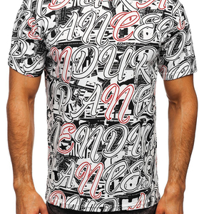 T-shirt décontracté pour homme, col en V, manches courtes, respirant, léger, sublimation, écologique, sport - Product Image 6