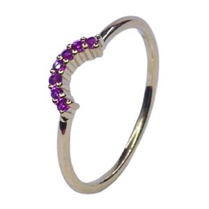 Bague pour femme en argent 925 avec améthyste, sertissage minimaliste, pour usage quotidien - Product Image 1