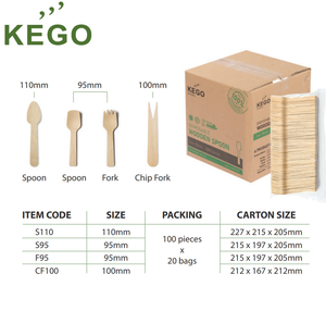 Cuillère jetable en bois de Magnolia Conifera de 95 mm, prix d'usine en gros, écologique, légère, pour gâteaux, pique-niques et fêtes - Product Image 6