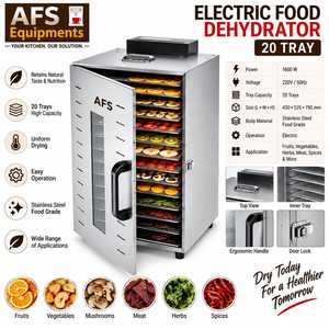 เครื่องอบแห้งอาหารไฟฟ้า AFS 20 ชั้น สแตนเลส อบแห้งสม่ำเสมอ 3000-4500 วัตต์ ดีไซน์เสียงเบา สำหรับใช้ในครัวเรือน - Product Image 1