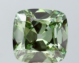 Diamant de laboratoire 5,20 carats vert vif fantaisie VS1, taille ancienne, certifié IGI, CVD, pierre libre pour bijoux de caractère - Product Image 1