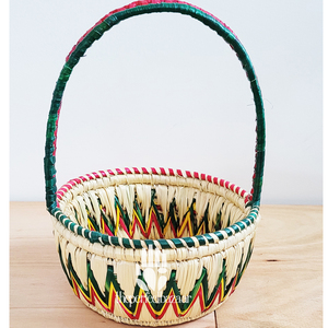 Cesta de paja vintage - Diseño mini ecológico con asa - Product Image 1