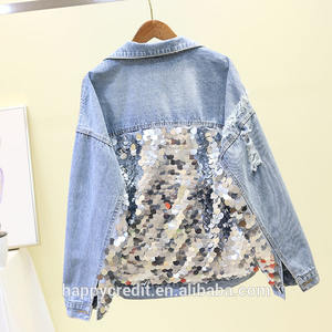 Veste en jean bleu délavé – Qualité supérieure OEM/ODM, vestes en jean personnalisées pour femmes - Product Image 4