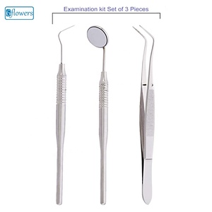 Explorador Dental y Espejo Bucal de Alta Calidad para Tratamiento Dental con Mango Serrillado Sólido, Certificado CE ISO 13485 Clase I - Product Image 2