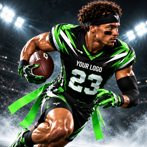 Conjunto de Uniforme de Flag Football 3D, Personalizable con Iconos Similares, Camisetas con Capucha de Compresión 7v7 para Jóvenes y Adultos, Ligeras - Product Image 2
