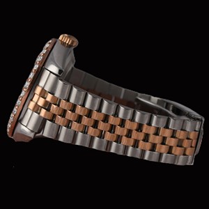 Relojes Mecánicos de Lujo al por Mayor con Esfera Negra, Fecha Automática, Bisel de Dos Tonos y Diamantes de Moissanita en Acero Inoxidable - Product Image 2