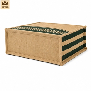 Bolsa de Compras de Yute Natural Impresa Personalizada, 36x40x15cm, Laminada en PP, Reutilizable, Venta al Por Mayor, Fabricante OEM ODM, Marca Privada - Product Image 4