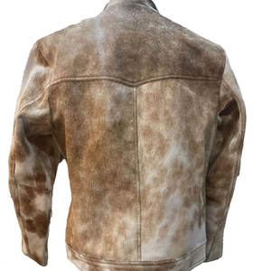 Veste en cuir de vachette pour homme, nouveau design, prix de gros, manteau classique en cuir de vachette, veste d'hiver en cuir véritable à imprimé animal pour homme - Product Image 2