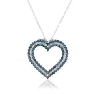 Collar Romántico de Lujo con Colgante de Corazón, Plata 925 con Baño de Rodio, Cristales de Circonita Engastados, Cadena de Serpiente, para Uso Diario de Mujer - Product Image 1