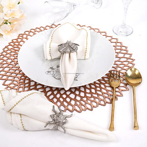 Vente chaude argent insecte en forme de rond de serviette métal cercle serviette boucle table décoration rond de serviette en gros quantité en vrac - Product Image 2