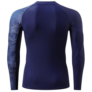 Men <b>Compression</b> <b>Shirt</b> Long Sleeve Rash Guard Graphic Print UV Protection Quick Dry OEM Factory Supply - Product Image 3