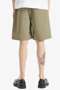 <b>Mens</b> Khaki <b>Tailored</b> Bermuda <b>Shorts</b> Mid Waist Structured Design with Integrated Belt Closure Premium Casual Wear for Summer - Product Image 4