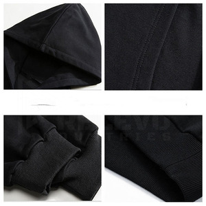 Ensemble de survêtement unisexe en mélange de coton, sweat à capuche et pantalon de survêtement effet délavé, vêtements de sport décontractés pour la gym et la course, logo personnalisé disponible - Product Image 3