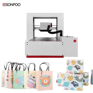 Vendita calda 4 colori tipo di carta shopping nylon plastica riso tote bag stampante cartone di carta un passaggio macchina da stampa