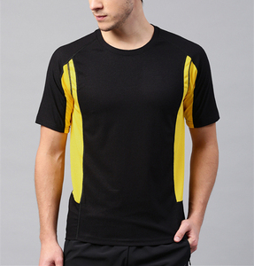 เสื้อยืดออกกำลังกายผู้ชายไซส์ใหญ่ คุณภาพสูง ผลิตจากผ้าเจอร์ซีย์ยืดหยุ่น 95% คอตตอน 5% อีลาสเทน ระบายอากาศได้ดี กระชับกล้ามเนื้อ เหมาะสำหรับการฝึกซ้อมในยิม - Product Image 5