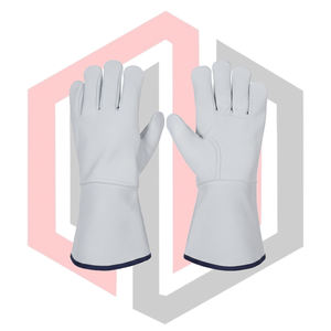 ถุงมือเชื่อมหนังแท้กันไฟ ทนต่อการบาดและการลื่นไถล ขนาด 14 นิ้ว ปราศจากซิลิโคน สำหรับงานเชื่อม MIG/TIG/Stick - Product Image 1