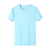 T-shirt à manches courtes en coton pur 200g, respirant, avec logo brodé personnalisé OEM du Bangladesh, design vierge, écologique, pour team building