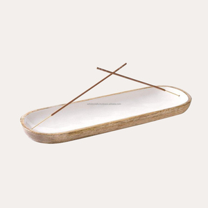 Soporte de palo de incienso de madera de mango con diseño de Meena multicolor, decoración de lujo para el hogar, aromático hecho a mano y ecológico - Product Image 3