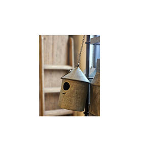 Elegante Casa para Pájaros de Hierro y Metal, Refugio Colgante para Jardín, Caja Decorativa para Nidificación en Exteriores para Aves Pequeñas - Product Image 1