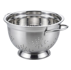 Passoire en acier inoxydable avec poignées, égouttoir en métal durable pour la cuisine - Product Image 4