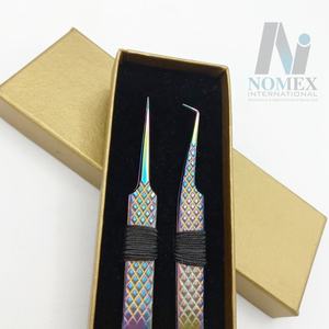 Venta al por mayor de pinzas de extensión de pestañas de acero inoxidable sostenible con logotipo de color personalizado agarre fuerte puntiagudo multiusos - Product Image 3