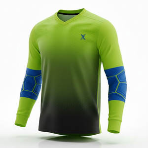 Maillot de gardien de but sportif léger grande taille à manches longues – Tenue d'entraînement et de match confortable, respirante et anti-humidité - Product Image 1