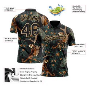 เสื้อโปโลผ้าฝ้ายคุณภาพสูง ไซส์ใหญ่ สำหรับผู้ชาย เสื้อโปโลสำหรับตีกอล์ฟ แบบซับลิเมชั่น เสื้อยืดโปโลแบบซับลิเมชั่นสำหรับผู้ชาย ออกแบบตามสั่ง - Product Image 5