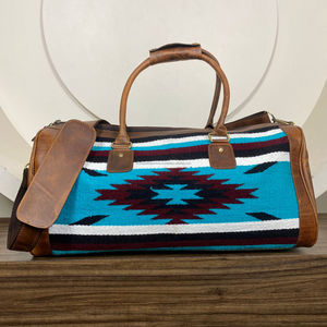 Couverture de selle de haute qualité de luxe avec logo personnalisé sac de voyage en cuir véritable Weekender pour la nuit sacs de voyage unisexe - Product Image 4