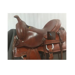 Brown Leather Western Barrel Racing Horse Saddle Basket Wave <b>Hand</b> Tooling Latigo Straps Hard Seat Tack Set 10" 18" Inch - Product Image 3