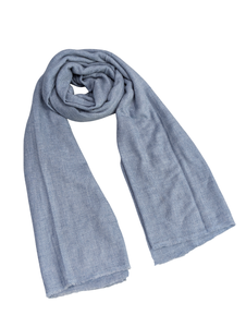 Estola Elite Azul Pastel con Diseño Espigado, Bufanda Hecha a Mano de Lana y Acrílico de 28x80 Pulgadas, El Mejor Chal de Fibra Cómodo para el Invierno para Mujer - Product Image 6