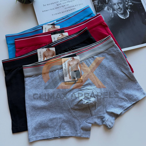 <b>Custom</b> Private Label Mens <b>Boxer</b> Briefs ODM Breathable Cotton Spandex Knitted Underwear Mid-Rise Comfortable Waist Logo Bulk - Product Image 4