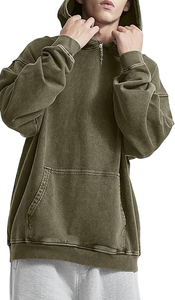 High-Grade Oversized <b>Drop</b> Shoulder Vintage Retro <b>Acid</b> Wash 100% Cotton 480 GSM Pullover Men's Hoodies Streetwear Hip Hop Fashion - Product Image 6